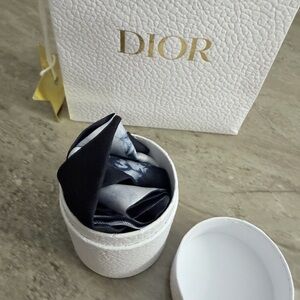 Dior Silk scarf - Navy & White